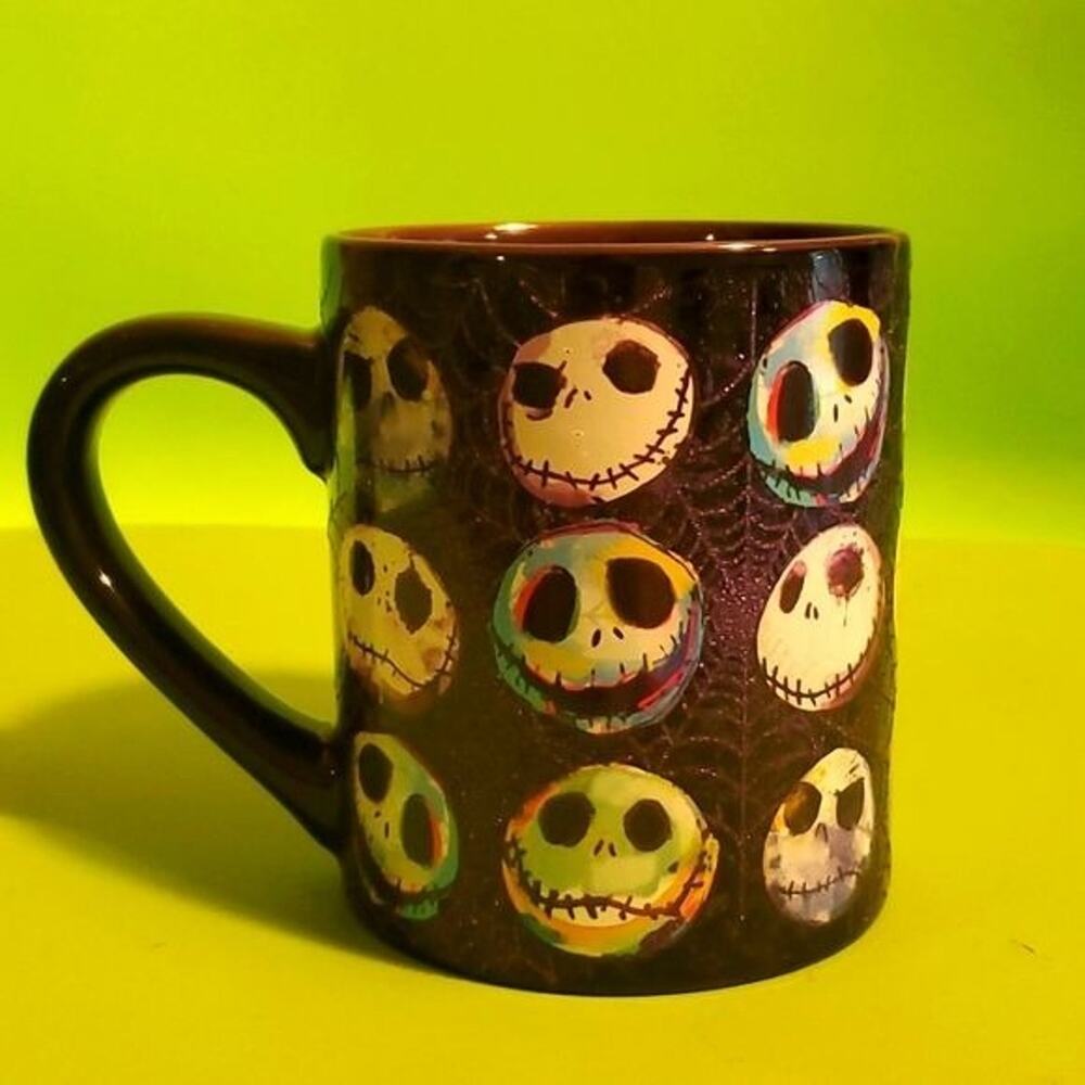 Disney Nightmare Before Christmas Jack Skellington Faces Mug Black